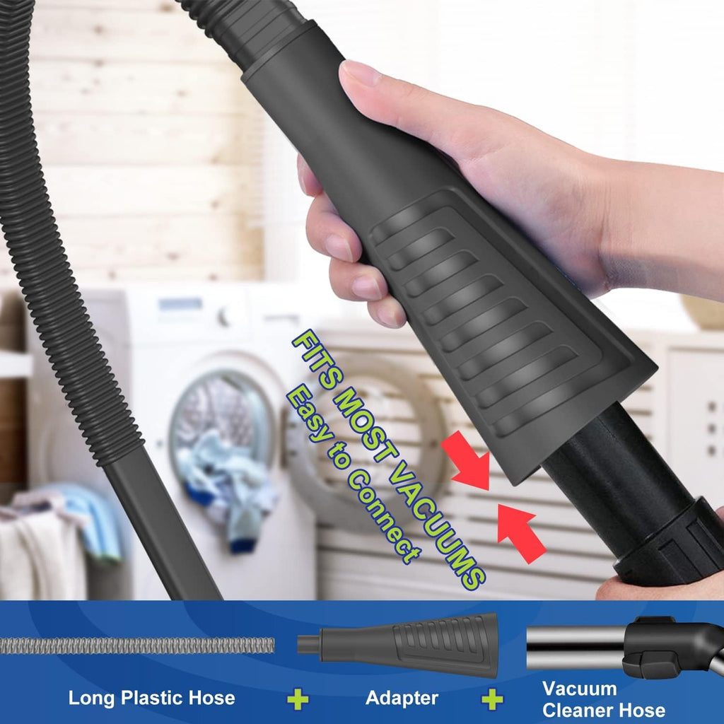Sealegend 2 Pieces Dryer Vent Cleaner Kit Dryer Lint Vacuum Attachment, Dryer Vent Cleaning Lint Remover 2 Hoses Tools for Home Improvement