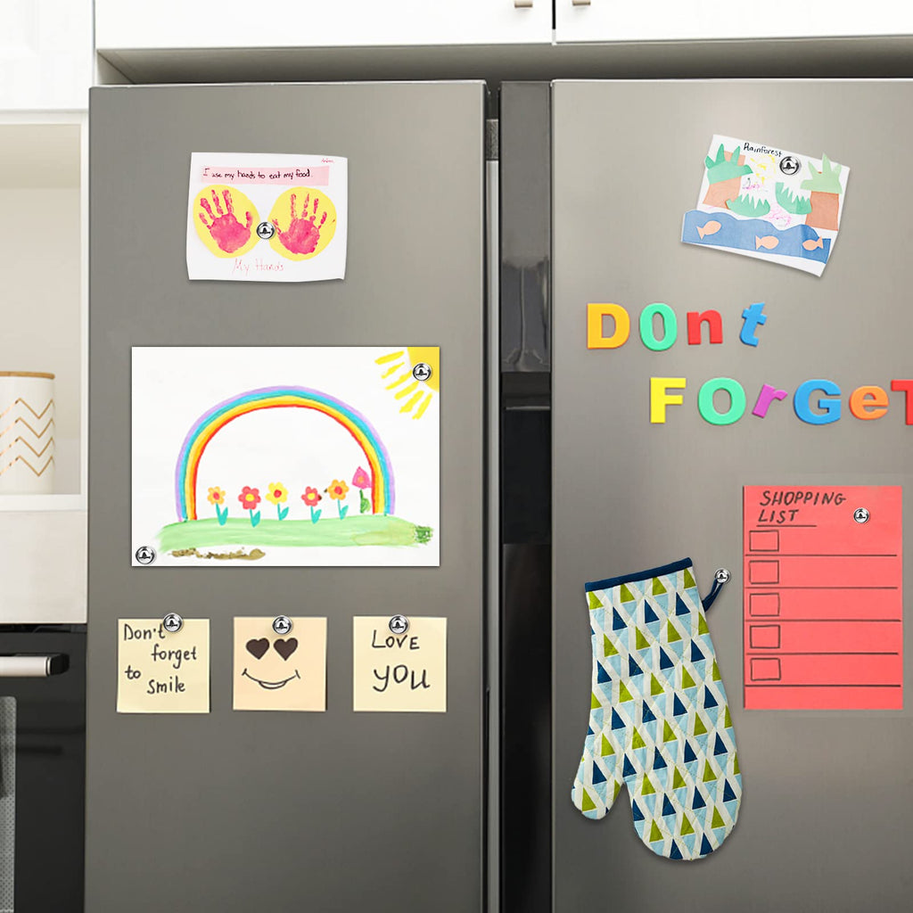 LOVIMAG Fridge Magnets 12Pcs Refrigerator Whiteboard Small Strong Magnet Classroom Kitchen Accessories Decorative Locker Set Decor Must Haves Office Calendar Refrigerador Magnetic Cute Crafts Black