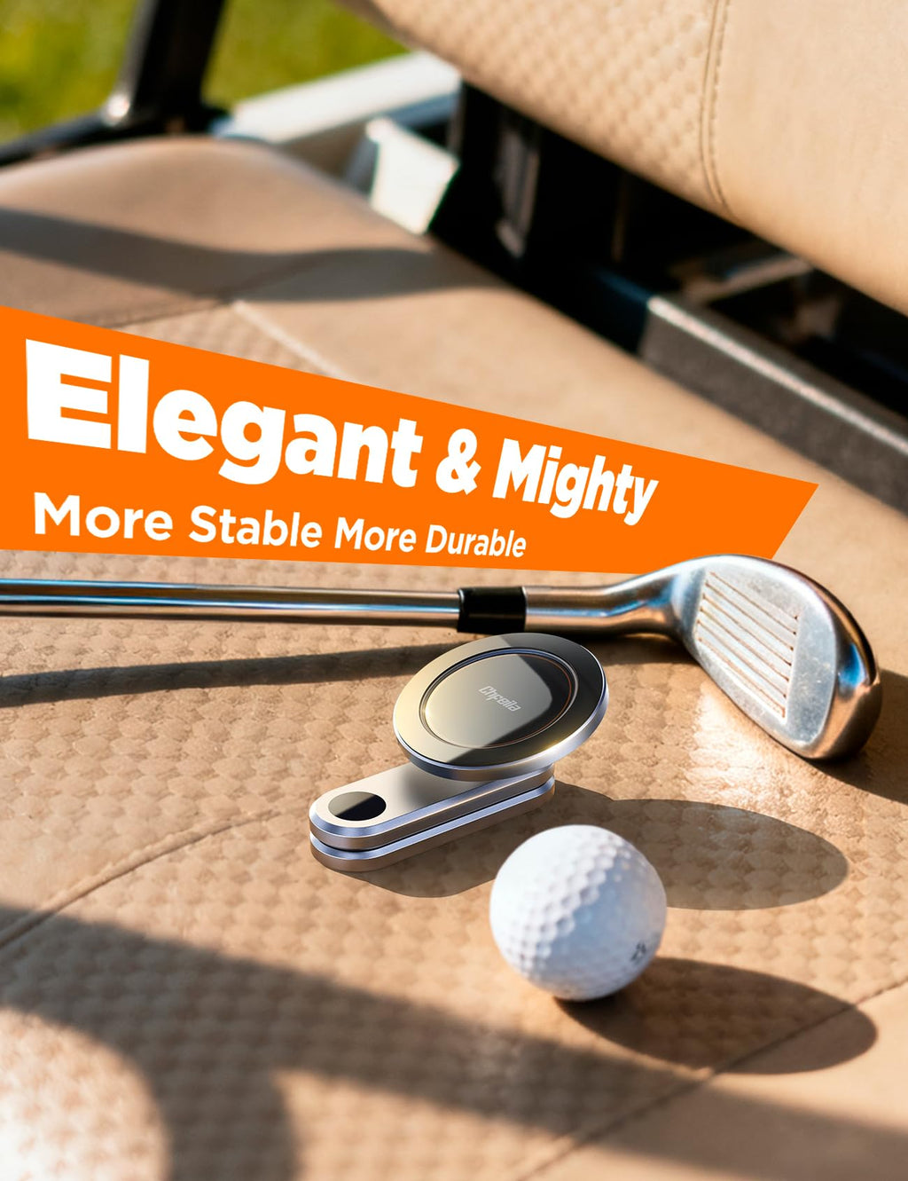 Chfeila Golf Cart Phone Holder Magnetic Mount [One Hand 360° Adjustable & 36X Strong Magnets] Golf Gifts for Men Dad Husband Fathers Day 2026, Golf Accessories for iPhone, Fits EZGO Yamaha Club Car
