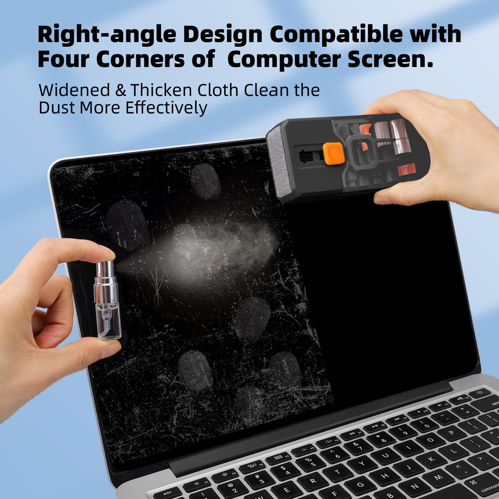Keyboard Cleaning Kit Laptop Cleaner, All-in-1 Computer Screen Cleaning Brush Tool, Multi-Function PC Accessories Electronic Cleaner Kit Spray for iPhone iPad Macbook Earbud Camera Monitor with Patent