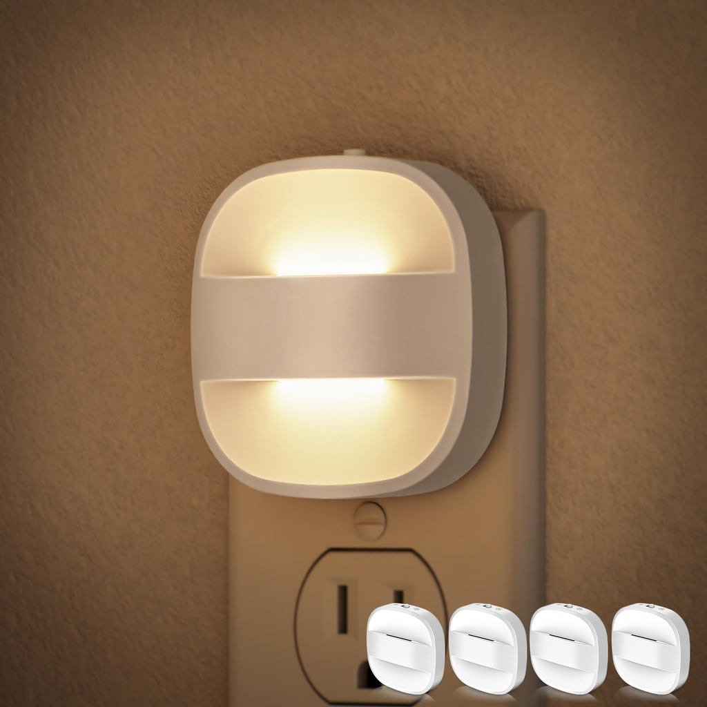 DORESshop LED Night Light, Night Lights Plug Into Wall [2 Pack] with Dusk-to-Dawn Sensor, Dimmable Nightlights, Adjustable Brightness for Bathroom, Hallway, Bedroom,Kids Room,Stairway,Soft White