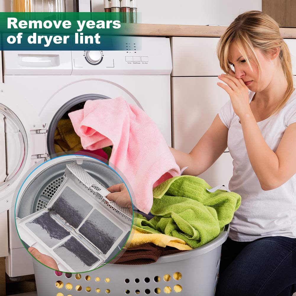 Sealegend 2 Pieces Dryer Vent Cleaner Kit Dryer Lint Vacuum Attachment, Dryer Vent Cleaning Lint Remover 2 Hoses Tools for Home Improvement