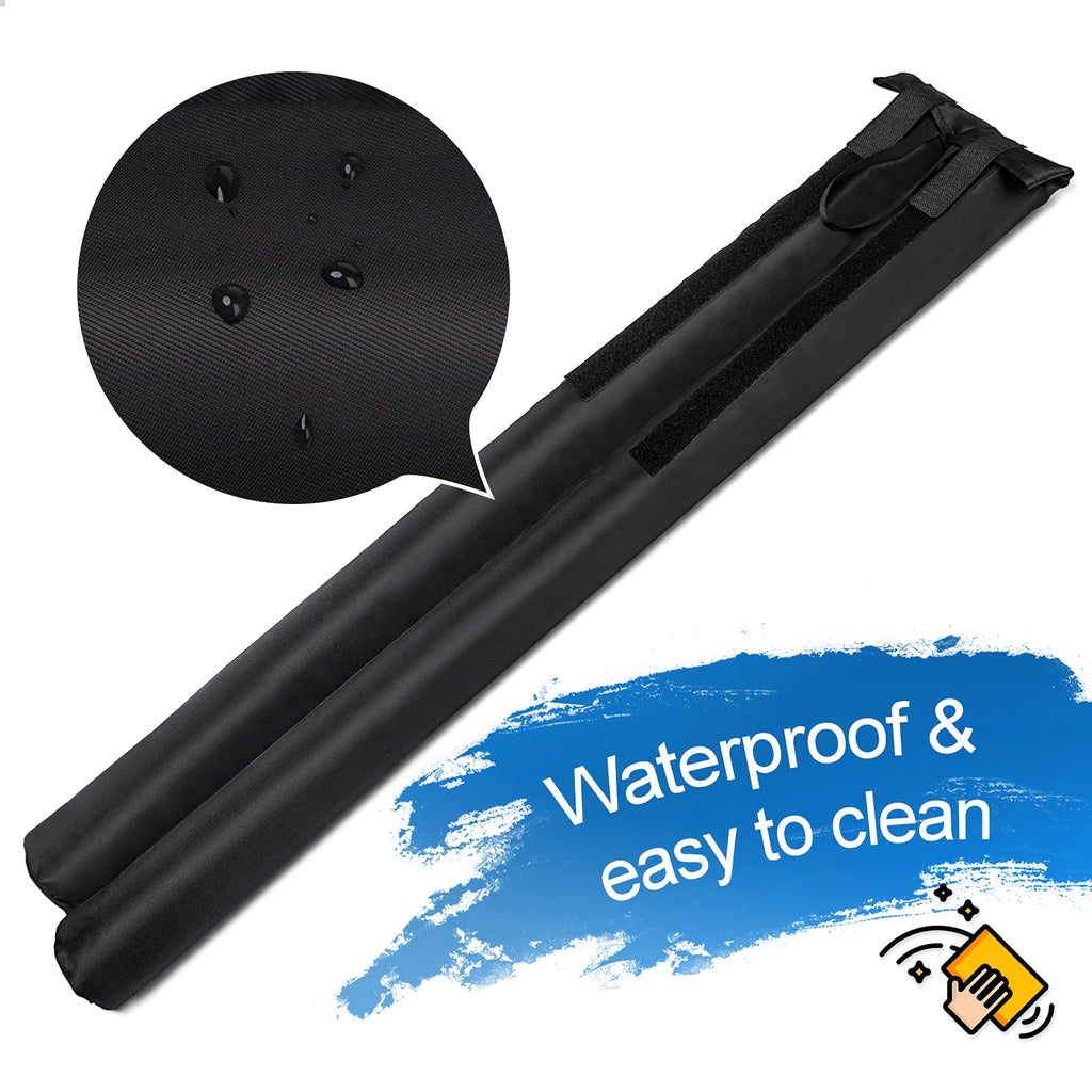 MAXTID Large Door Draft Stopper for Bottom of Doors 36” Under Door Sweep Noise Blocker Black Gap Stoppers Adjustable Doors Seal Sweep Guard Draft, Window Breeze Stoppers, Home Essentials Gadgets