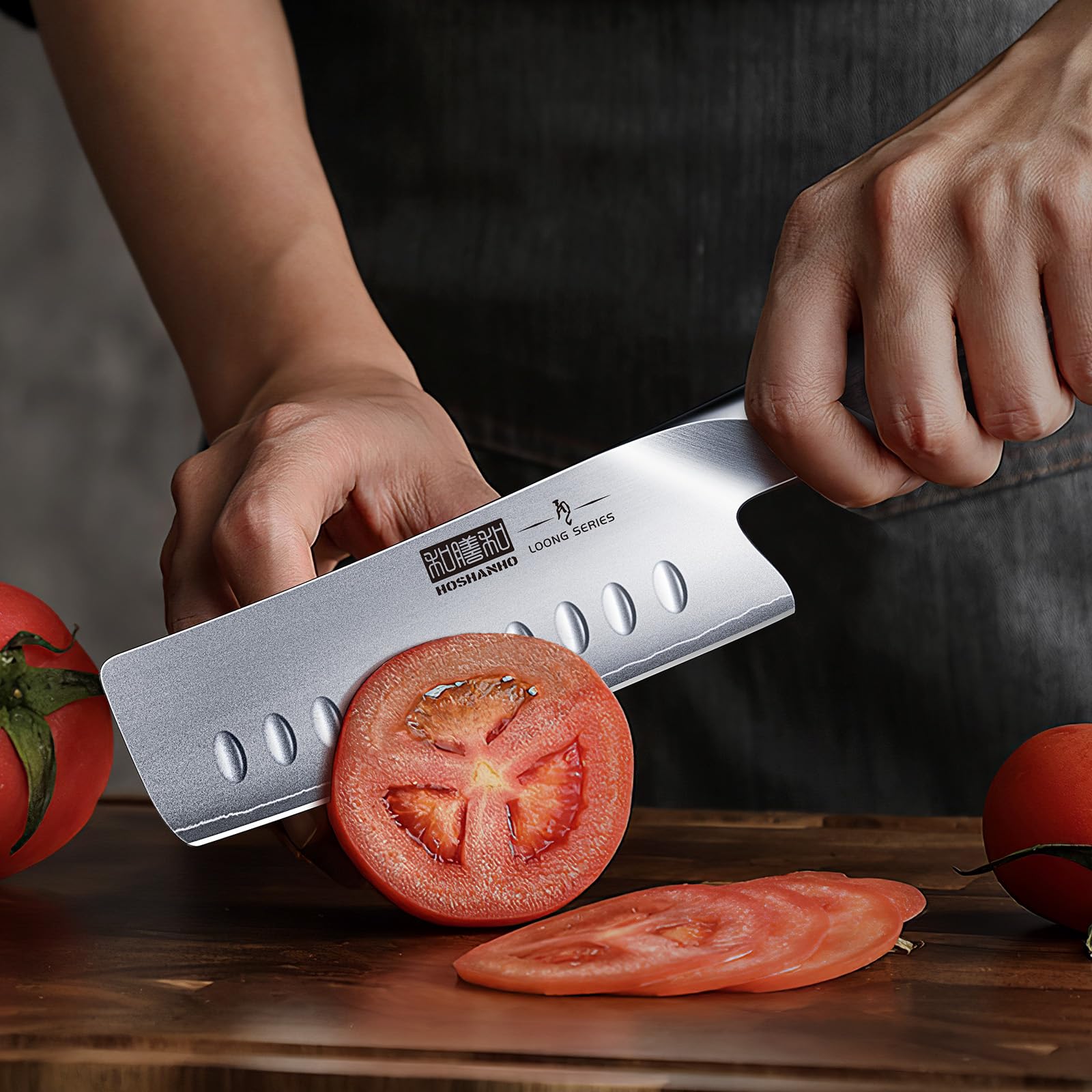 HOSHANHO 7 Inch Nakiri Knife, Japanese High Carbon Stainless Steel Chef Knife, Multipurpose Meat Vegetable Sharp Kitchen Knife with Ergonomic Pakkawood Handle