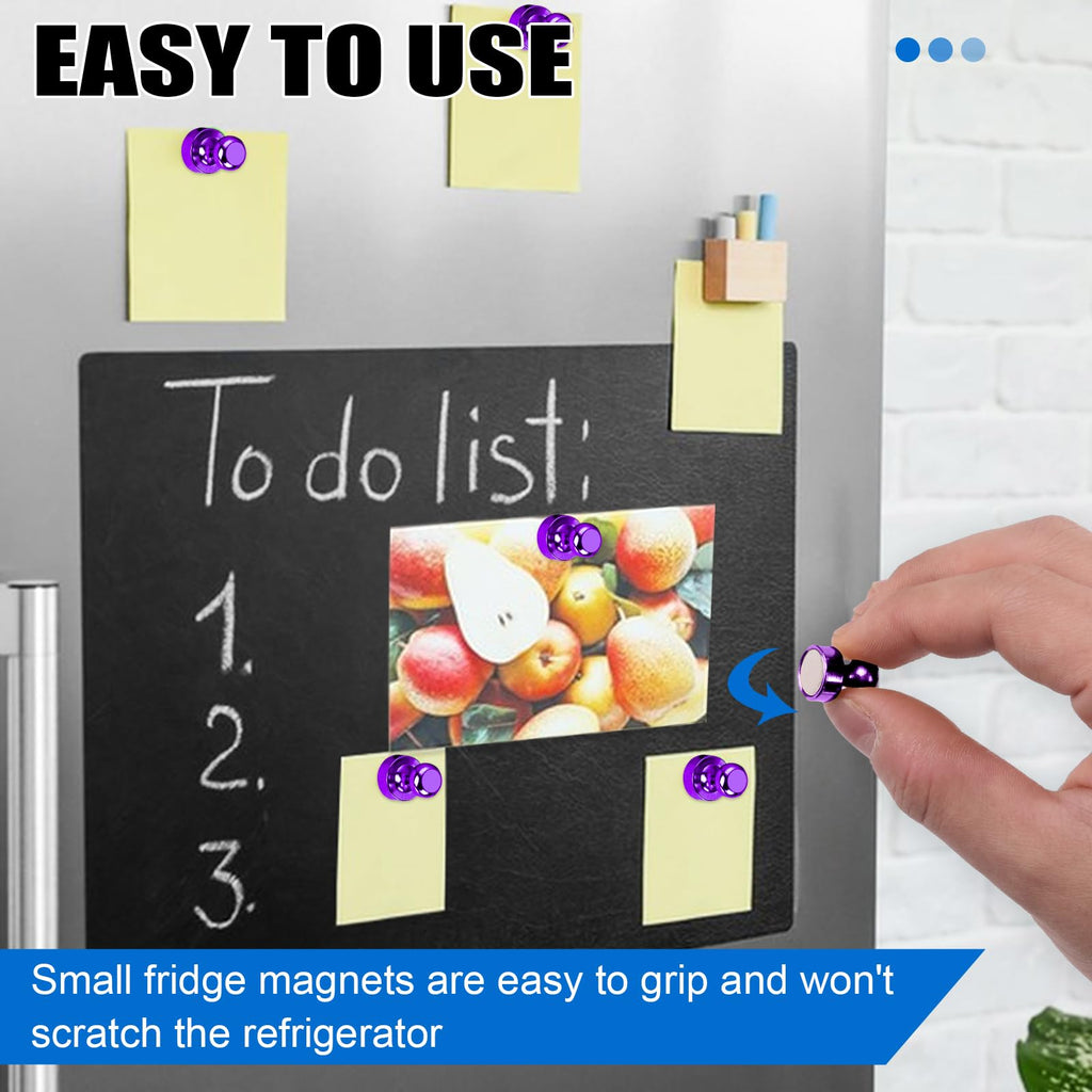 LOVIMAG Fridge Magnets 12Pcs Refrigerator Whiteboard Small Strong Magnet Classroom Kitchen Accessories Decorative Locker Set Decor Must Haves Office Calendar Refrigerador Magnetic Cute Crafts Black