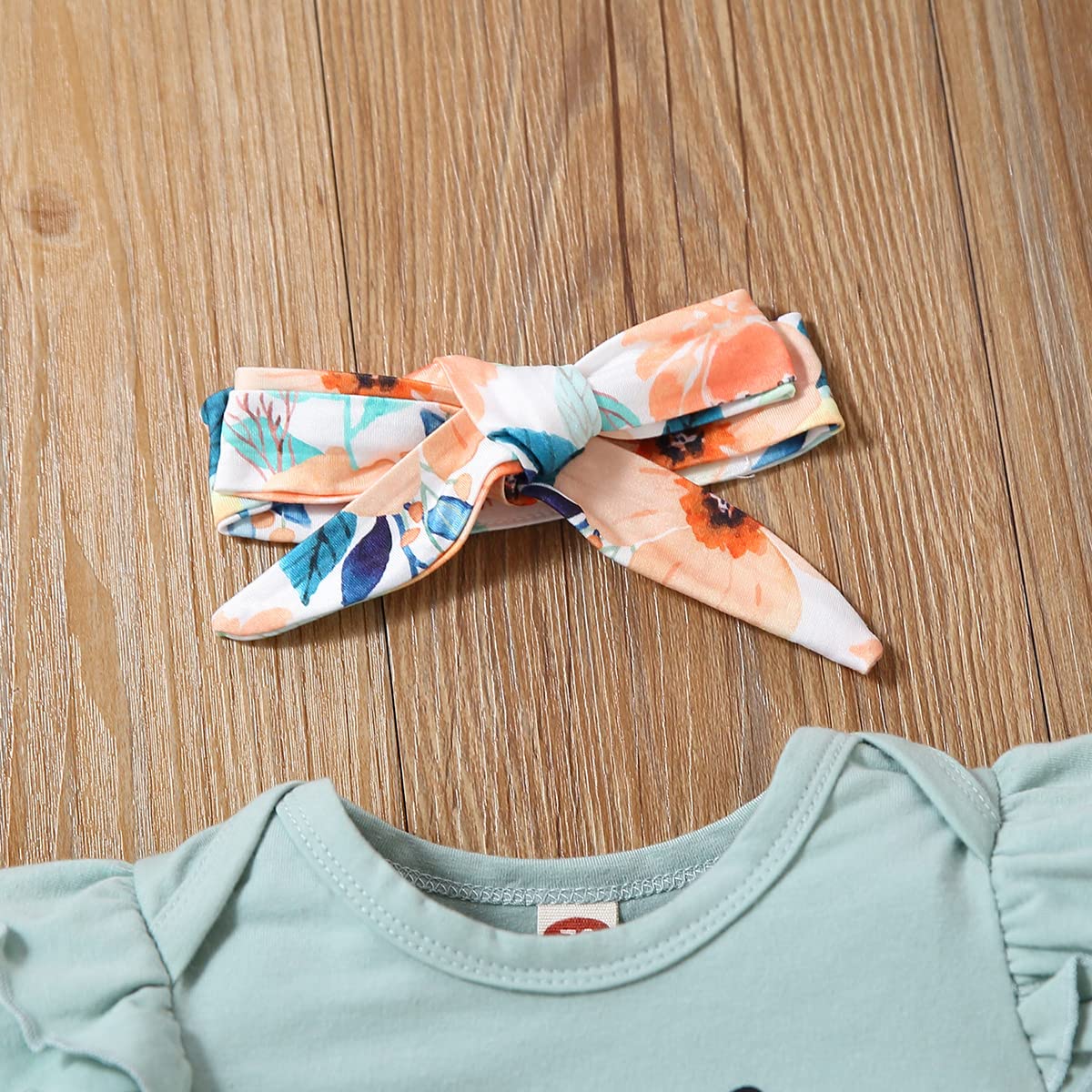 Yvowming Newborn Baby Girl Clothes Infant Ruffle Romper Pants Set Summer Outfits Cute Baby Clothes for Girls