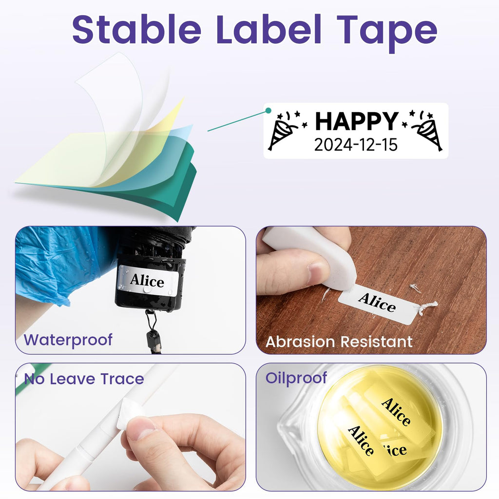 Phomemo Label Maker, D30 Portable Bluetooth Label Maker Machine with Tape, Small Mini Label Printer, Multiple Templates Fonts Icon Labeler for Home, School, Office