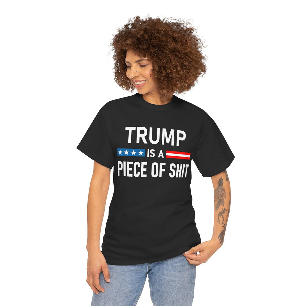 Donald Trump is a Piece of Shirt POS Funny Anti F.uck Trump Sucks Tee Tshirt