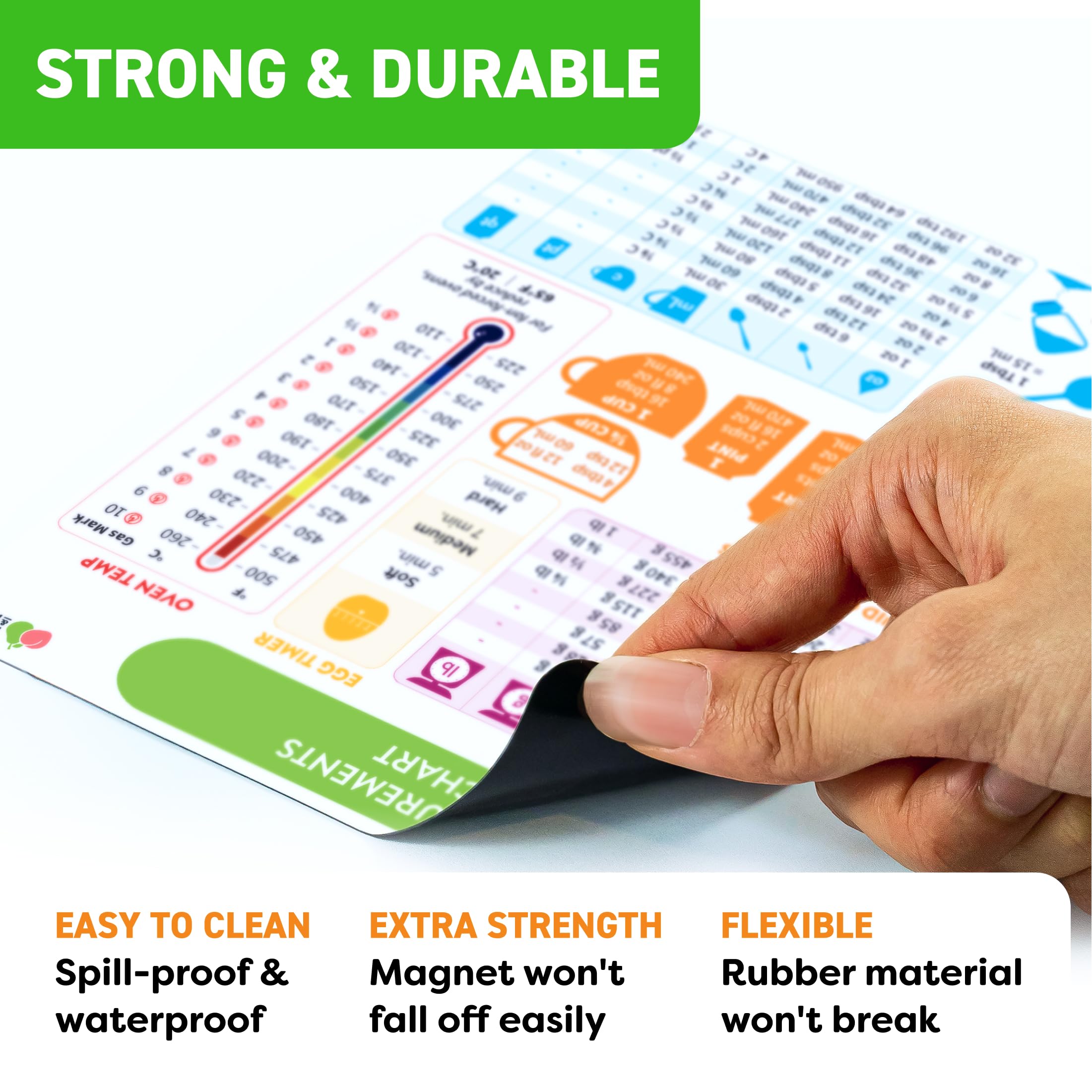 Kitchen Conversion Chart Magnet - Measurements Conversion Chart - Baking Supplies, Baking Accessories, Kitchen Gadgets Gifts for Mom Wife Grandma Mothers - Stay at Home Mom Cooking Gifts for Women