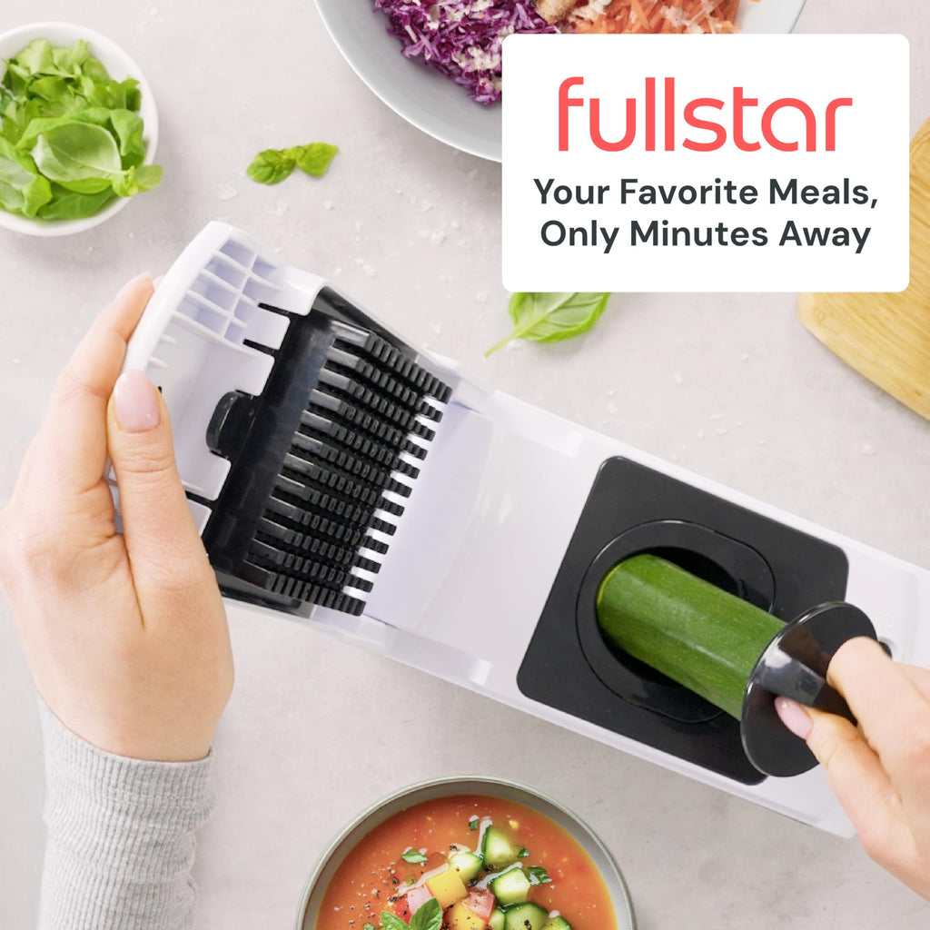 Fullstar The Original Pro Chopper - Vegetable Chopper and Spiralizer, Food Chopper with Container, Fruit Slicer, Kitchen Gadgets & Gifts, Home Essentials (4 in 1, White)