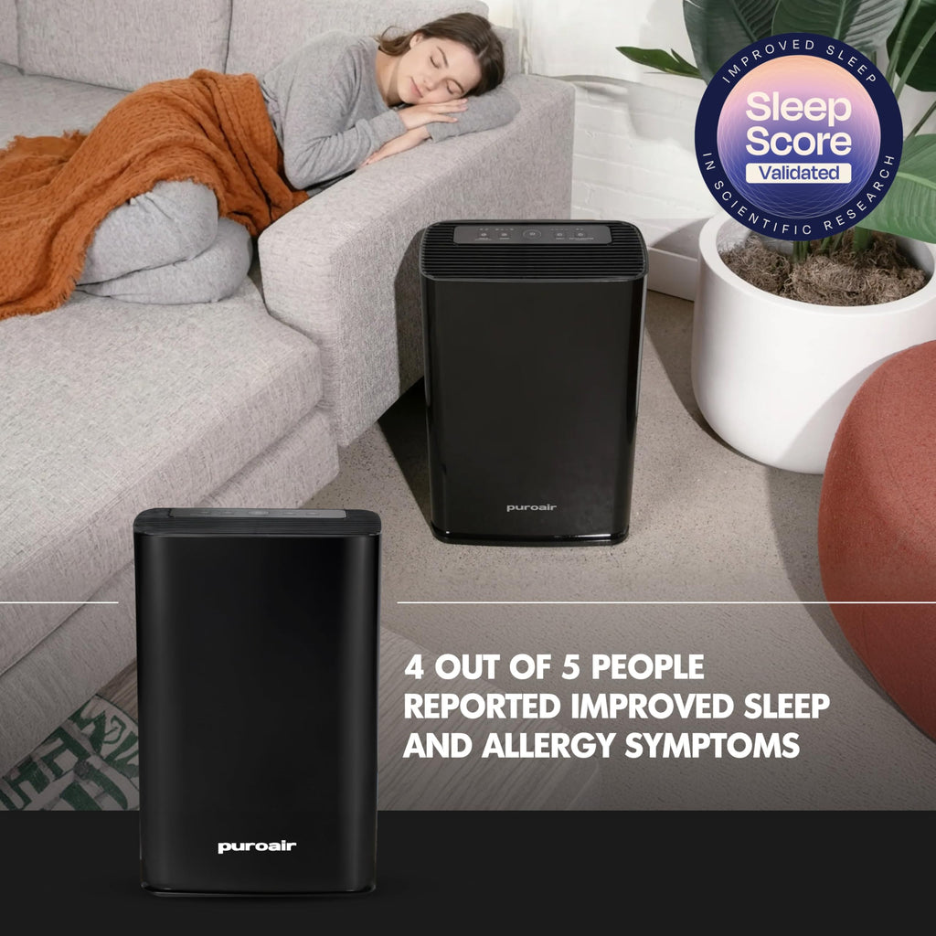 PuroAir 240 HEPA Air Purifiers for Home Large Rooms - Covers Up to 1,000 Sq Ft - Filters Up to 99.9% of Pollutants, Smoke, Pollen, Dust - Quiet HEPA Air Filter - Air Purifiers for Bedroom