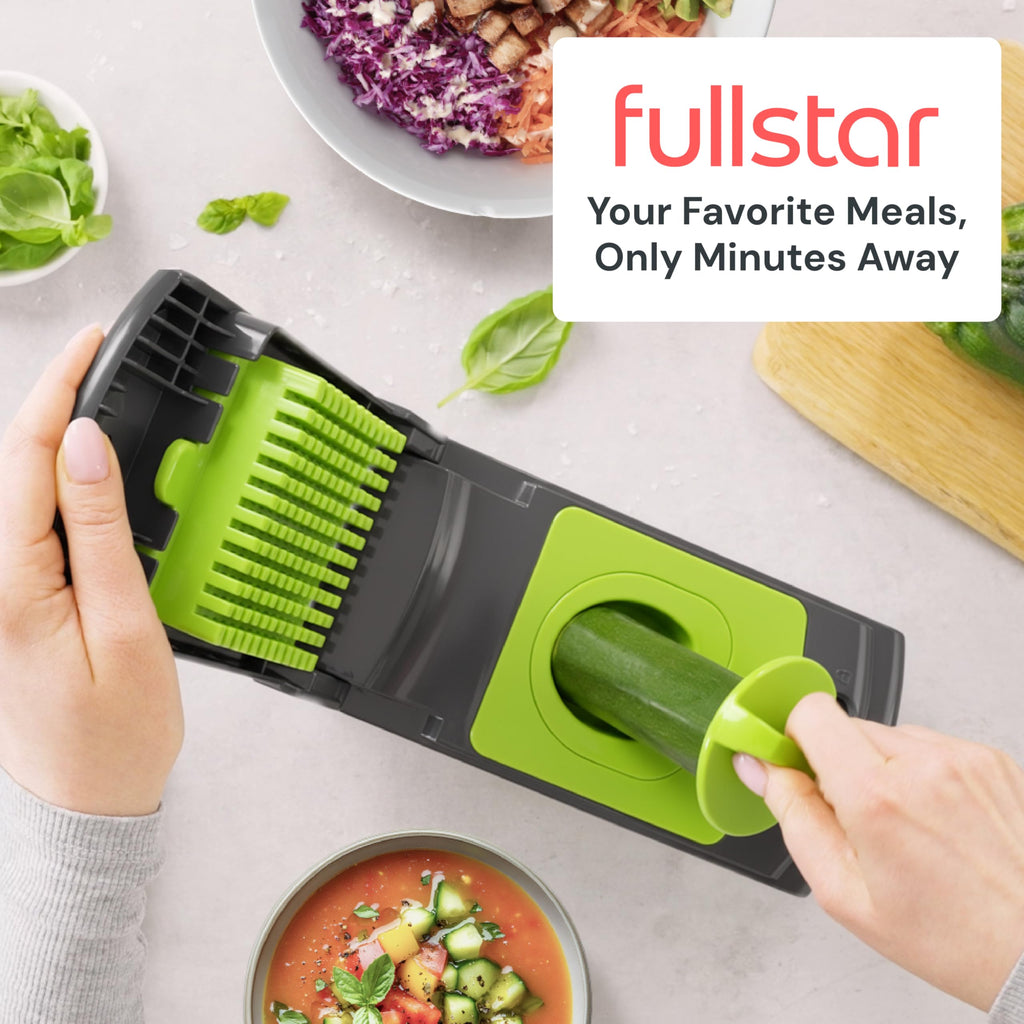Fullstar The Original Pro Chopper - Vegetable Chopper and Spiralizer, Food Chopper with Container, Fruit Slicer, Kitchen Gadgets & Gifts, Home Essentials (4 in 1, White)