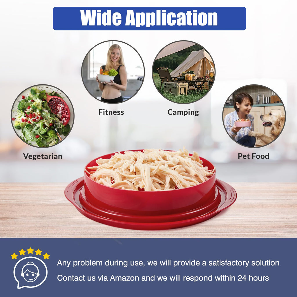 Chicken Shredder Tool Twist: 2026 Pro Food-Grade Visible Meat Shredder with Strong Anti-Slip Base, Ergonomic Handle, Chicken Breast Shredder, Suitable for Pork Beef Chicken - Black