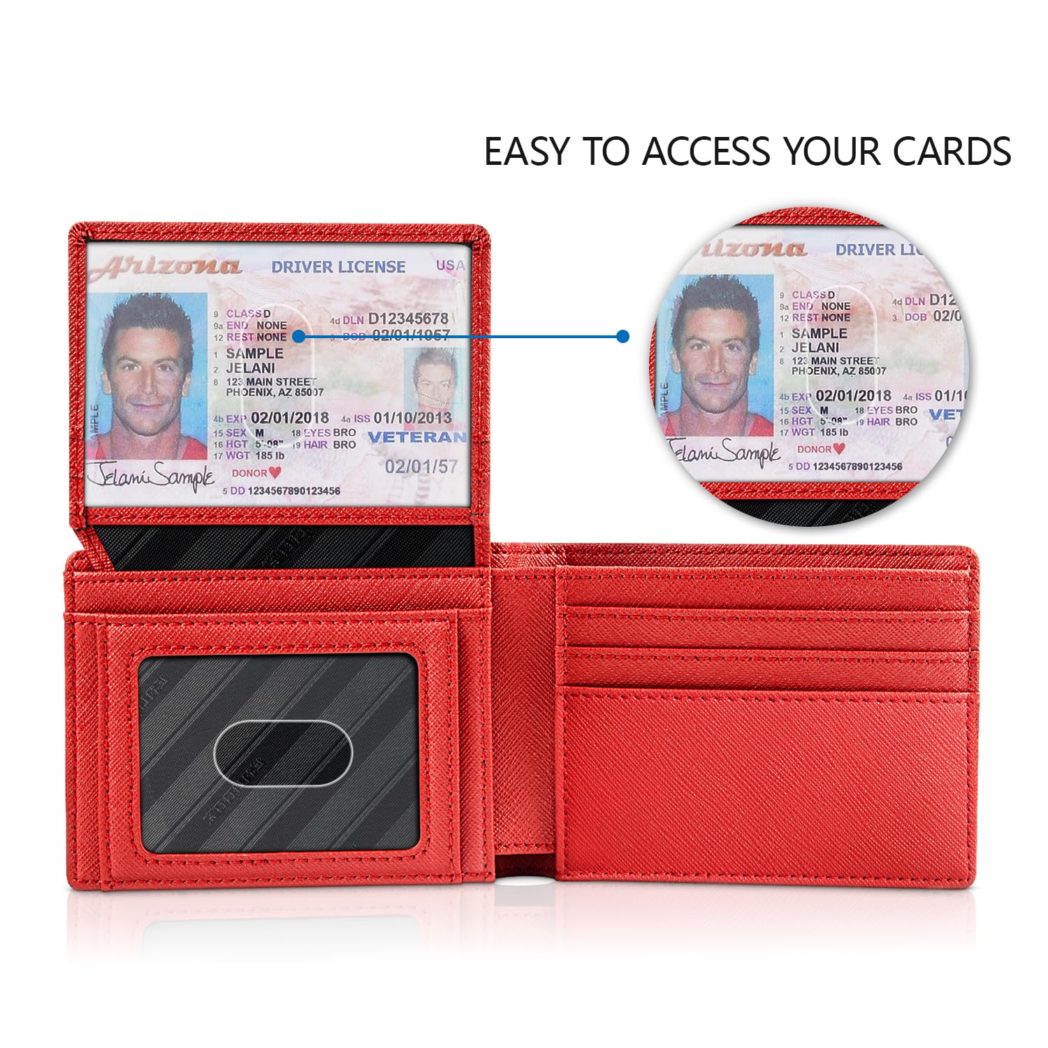 RUNBOX Wallet for Men Slim Rfid Leather 2 ID Window With Gift Box | Slim, Rfid, 2 ID Window, With Gift Box, Slim, Rfid