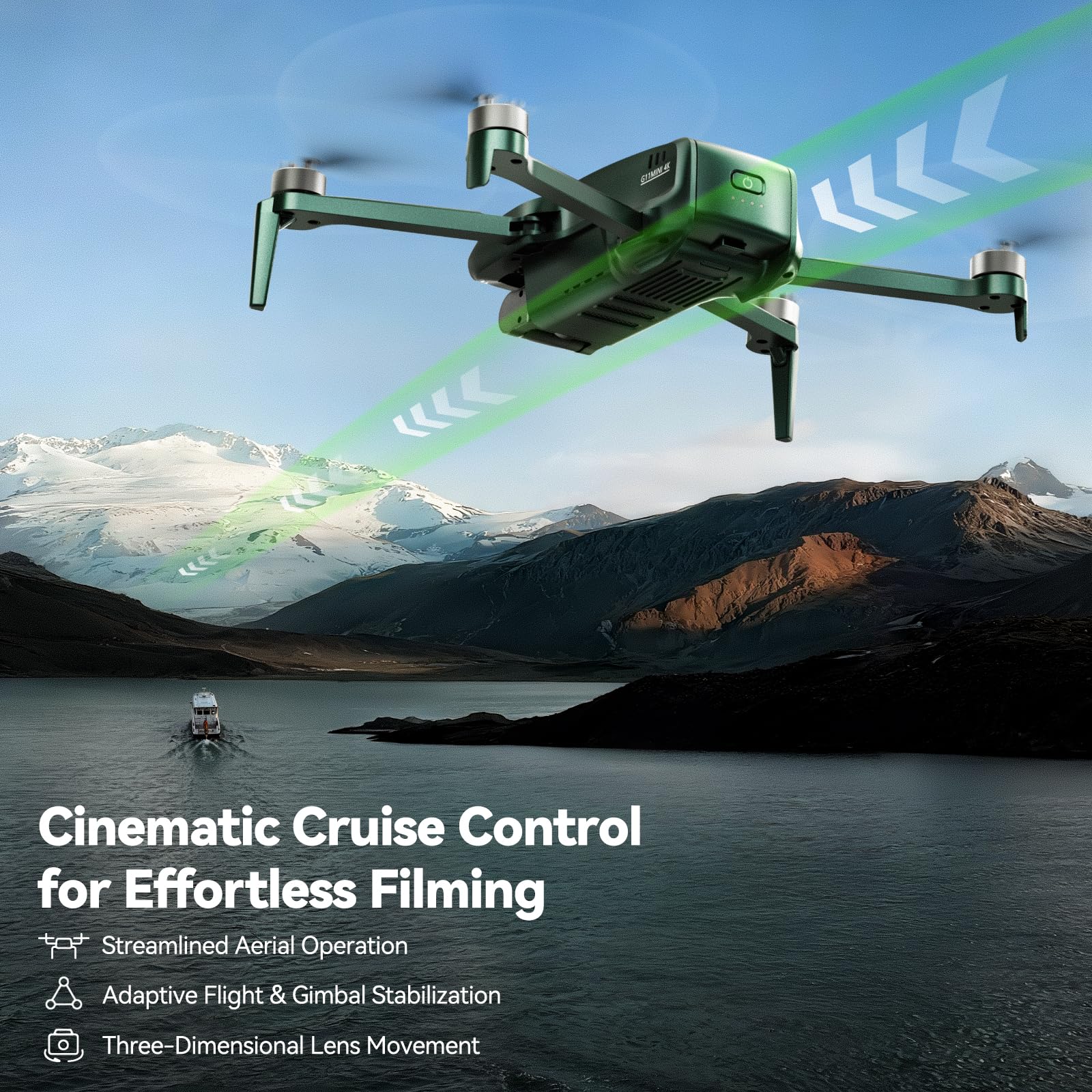 G11PRO 6K Drone with Camera for Adults, 4K/30fps Video, 3-Axis Brushless Gimbal, 70mins Flight Time with 2 Batteries, 10000ft Long Range, FAA compliance, Professional Drone with Auto Return