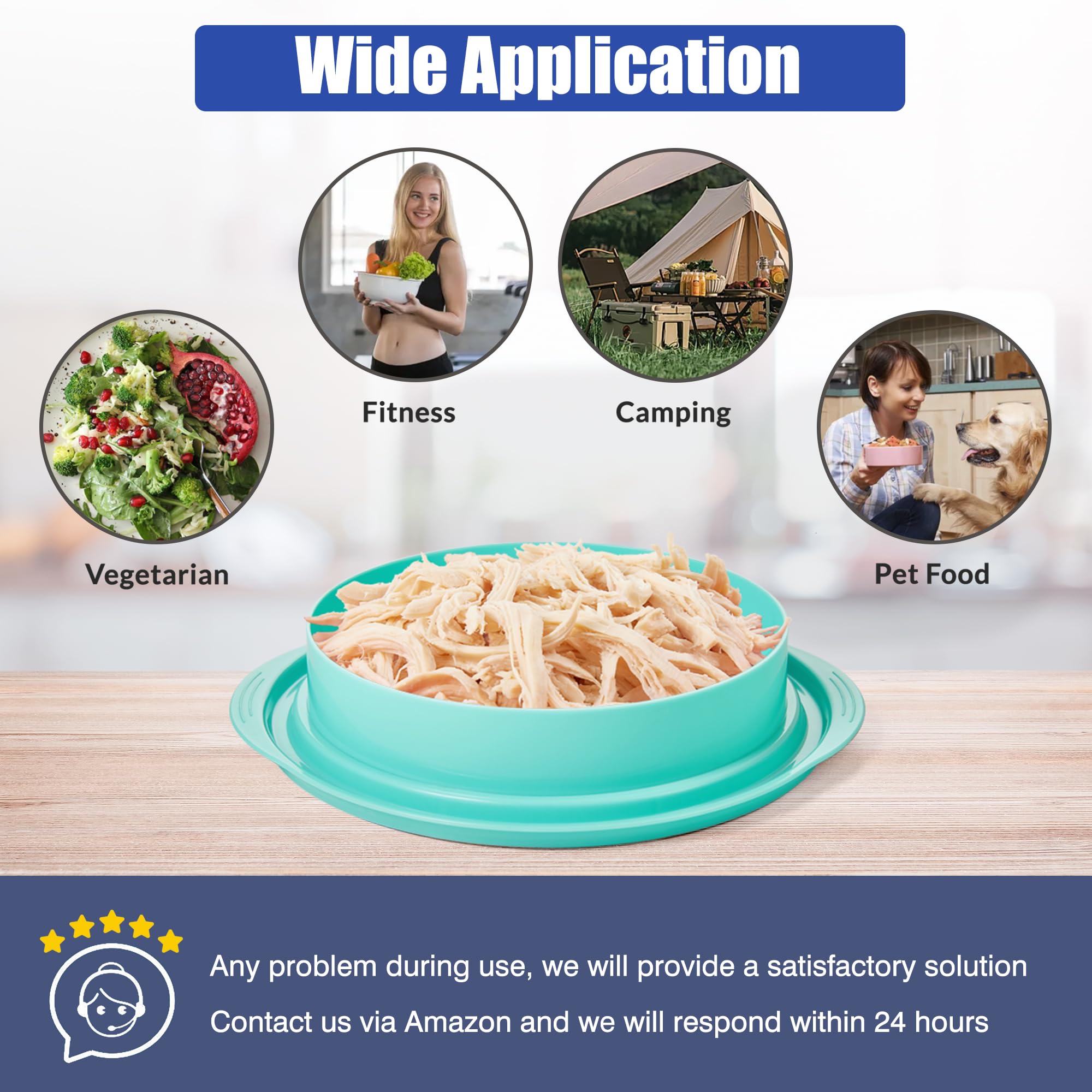 Chicken Shredder Tool Twist: 2026 Pro Food-Grade Visible Meat Shredder with Strong Anti-Slip Base, Ergonomic Handle, Chicken Breast Shredder, Suitable for Pork Beef Chicken - Black