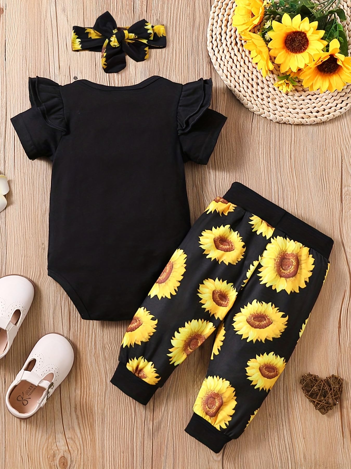 Yvowming Newborn Baby Girl Clothes Infant Ruffle Romper Pants Set Summer Outfits Cute Baby Clothes for Girls