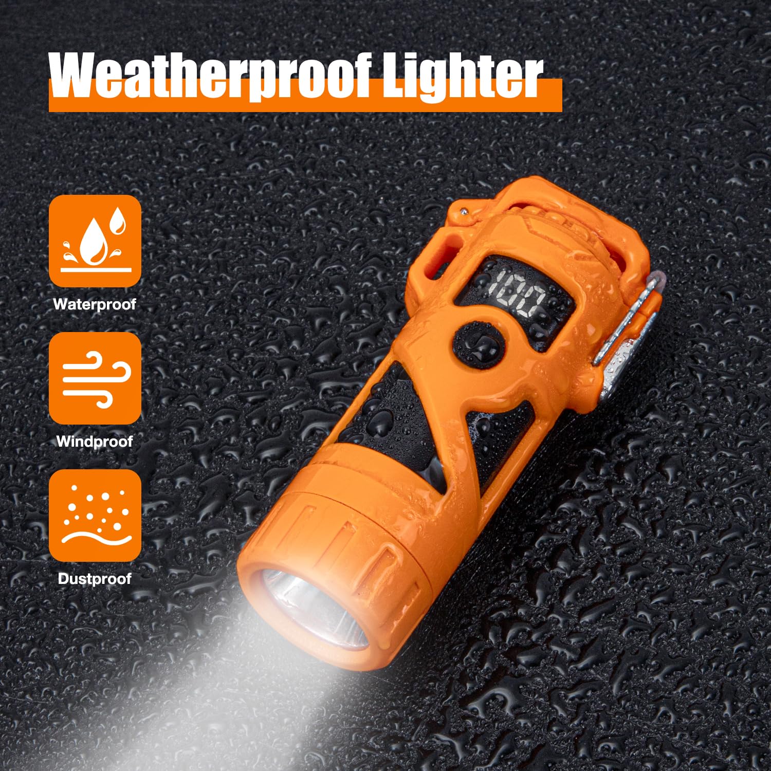 LcFun Electric Dual Arc Lighter USB Rechargeable Outdoor Windproof Flameless Plasma Lighters for Camping, Hiking, Waterproof Matches Survival Tactical Gear Birthday Gifts for Men
