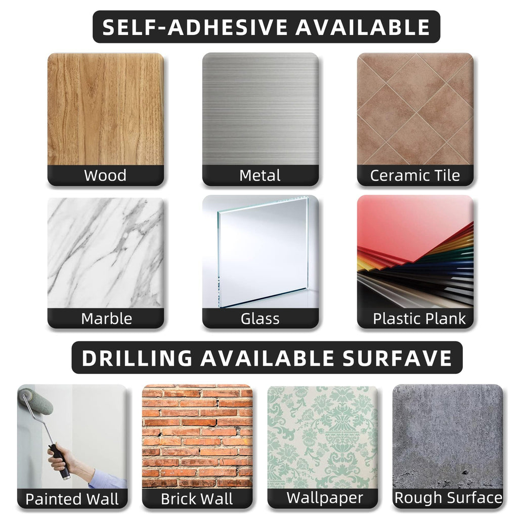 Paper Towel Holder - Self-Adhesive or Drilling, White, Upgraded Aluminum Kitchen Roll Dispenser Under Cabinet, Lighter but Stronger Than Stainless Steel!