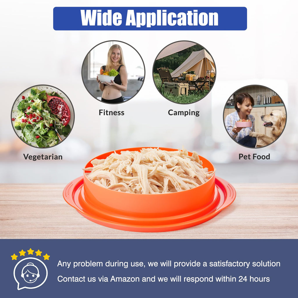 Chicken Shredder Tool Twist: 2026 Pro Food-Grade Visible Meat Shredder with Strong Anti-Slip Base, Ergonomic Handle, Chicken Breast Shredder, Suitable for Pork Beef Chicken - Black