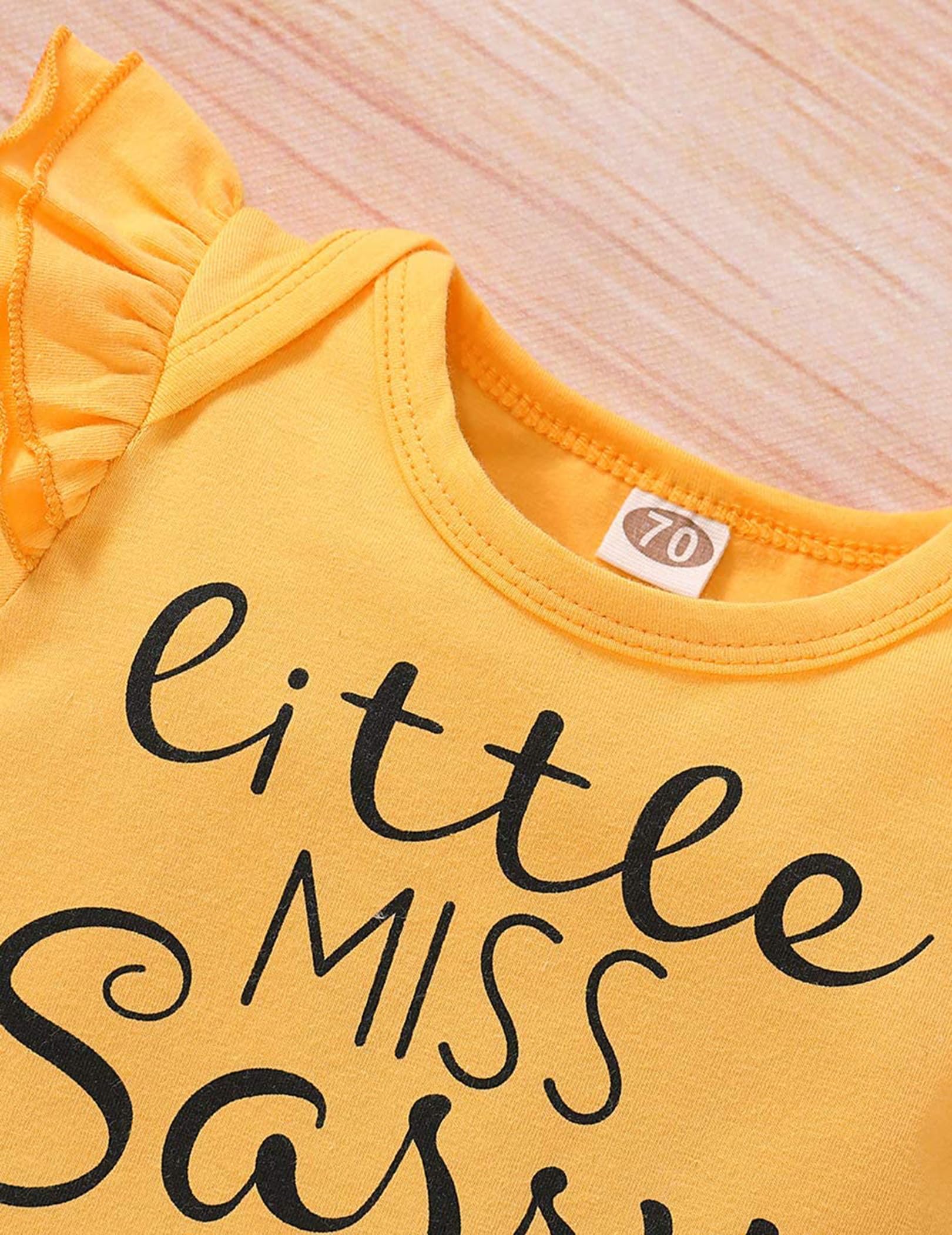 Yvowming Newborn Baby Girl Clothes Infant Ruffle Romper Pants Set Summer Outfits Cute Baby Clothes for Girls