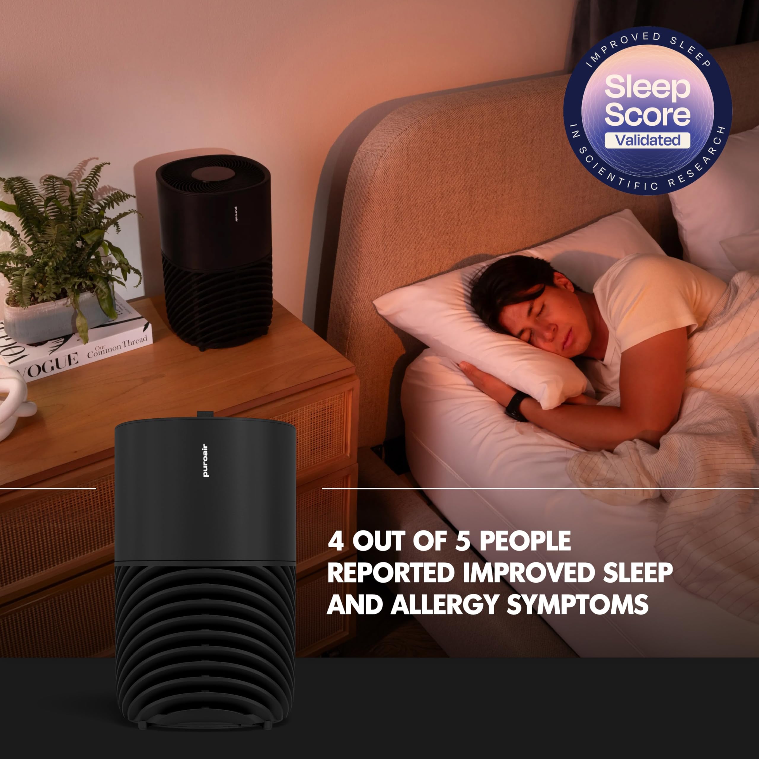 PuroAir 240 HEPA Air Purifiers for Home Large Rooms - Covers Up to 1,000 Sq Ft - Filters Up to 99.9% of Pollutants, Smoke, Pollen, Dust - Quiet HEPA Air Filter - Air Purifiers for Bedroom