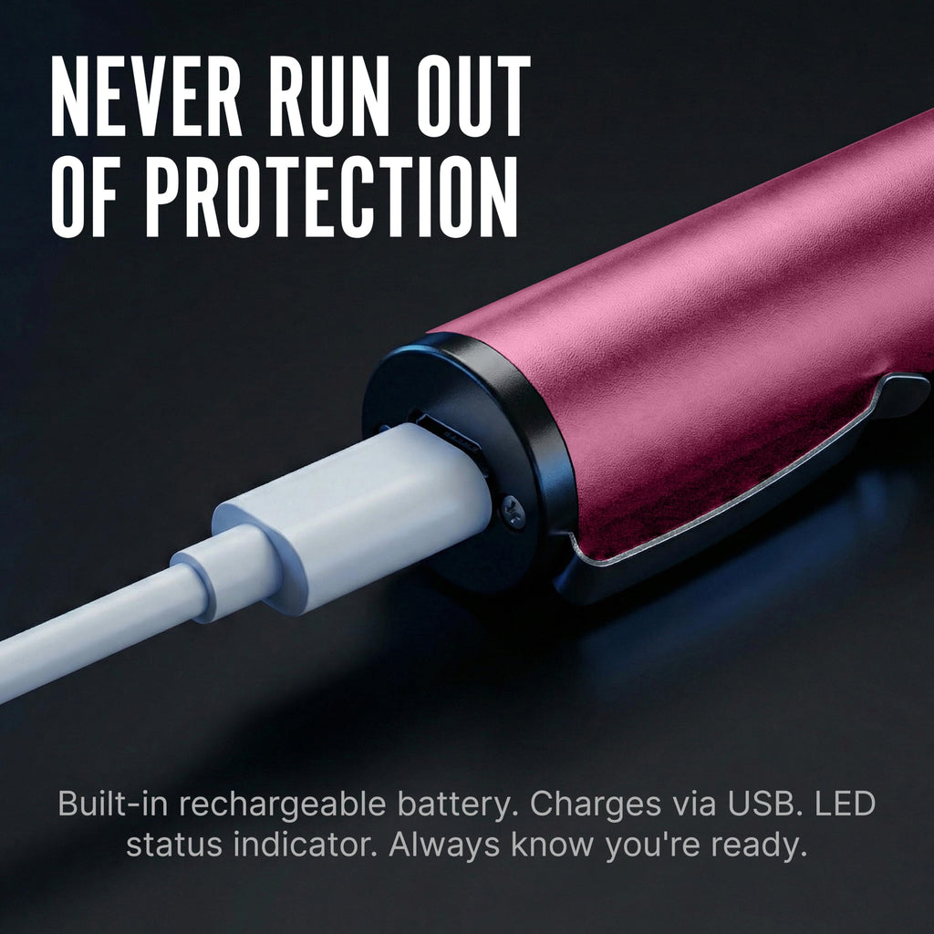 Streetwise Pain Pen 25,000,000 Volts Stun Gun for Self Protection - Tactical Stun Pen for Women and Men, USB Rechargeable, Battery Indicator, Durable Clip, Compact and Concealable for Protection