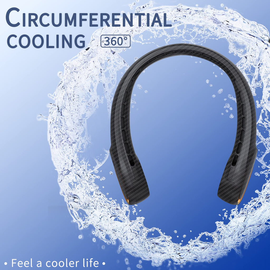 FrSara Neck Fan, Portable Personal Fan Strong Wind, 4000mAh, Air Volume,360° Cooling, No Hair Twisting, Air Volume On 2 Sides, Non-Slip, Quick Charge, Long Use Time, Birthday Gift for Women, Dad, Men