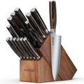 Yatoshi Professional Kitchen Knife Set, 15 Pieces, High Carbon Stainless Steel, Ergonomic Handle