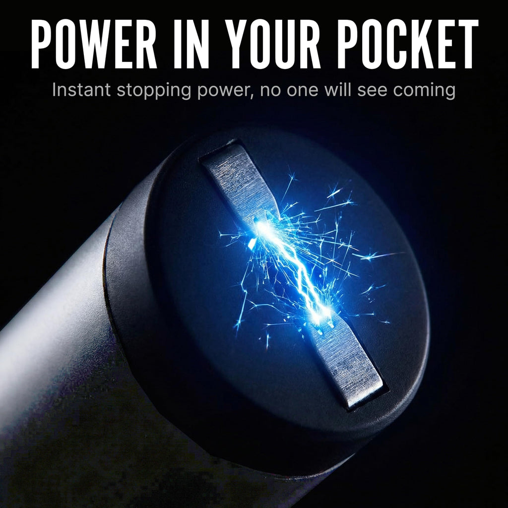Streetwise Pain Pen 25,000,000 Volts Stun Gun for Self Protection - Tactical Stun Pen for Women and Men, USB Rechargeable, Battery Indicator, Durable Clip, Compact and Concealable for Protection