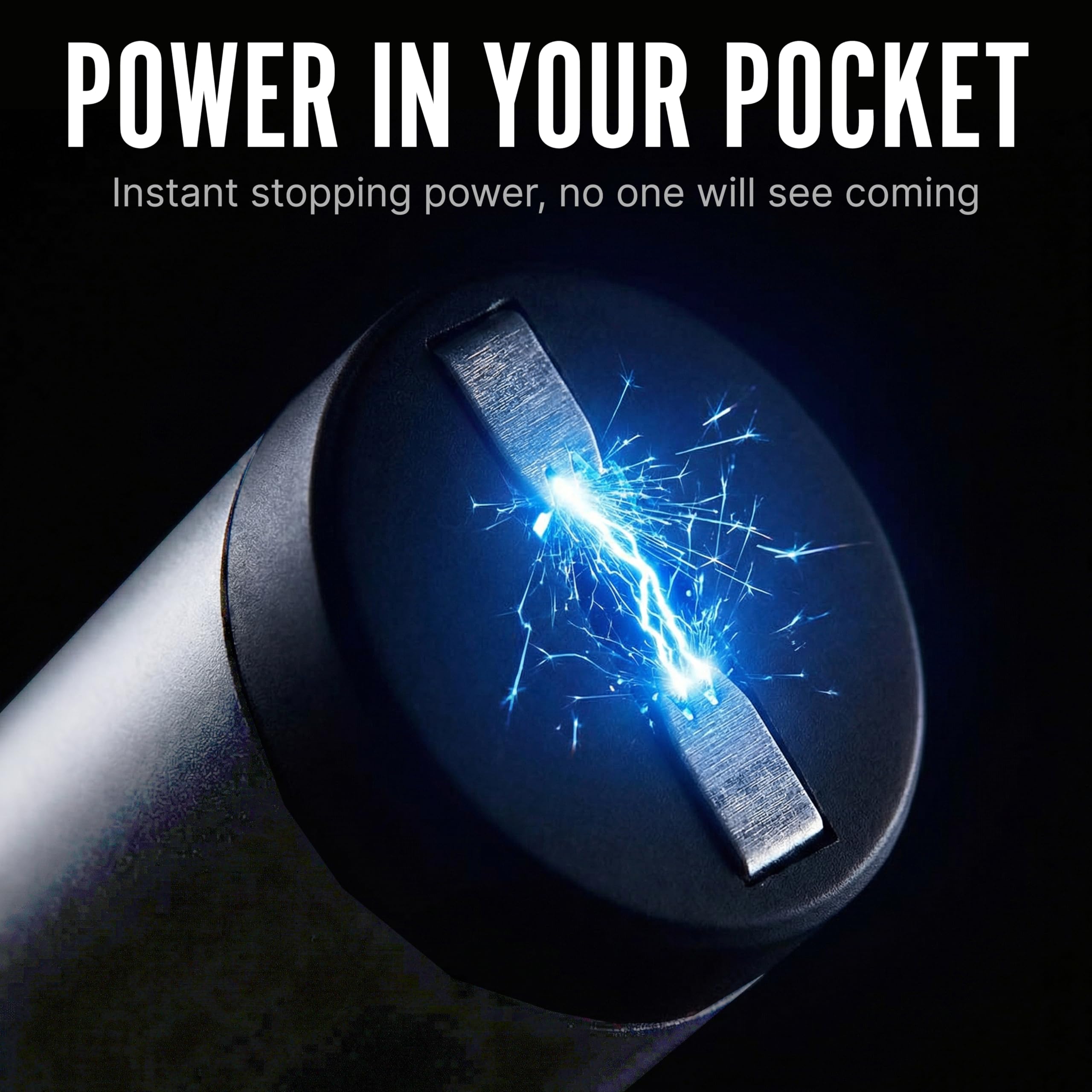 Streetwise Pain Pen 25,000,000 Volts Stun Gun for Self Protection - Tactical Stun Pen for Women and Men, USB Rechargeable, Battery Indicator, Durable Clip, Compact and Concealable for Protection