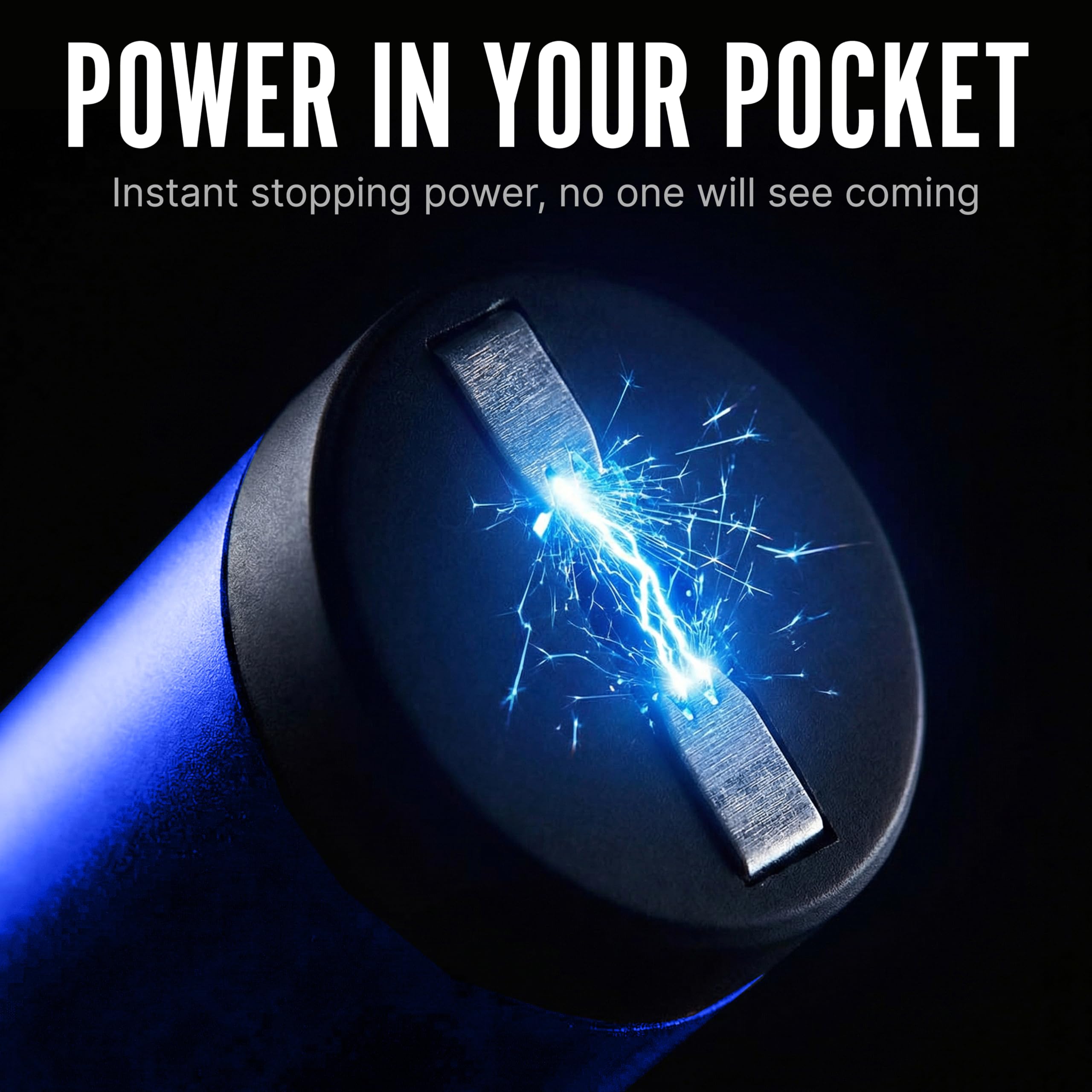 Streetwise Pain Pen 25,000,000 Volts Stun Gun for Self Protection - Tactical Stun Pen for Women and Men, USB Rechargeable, Battery Indicator, Durable Clip, Compact and Concealable for Protection