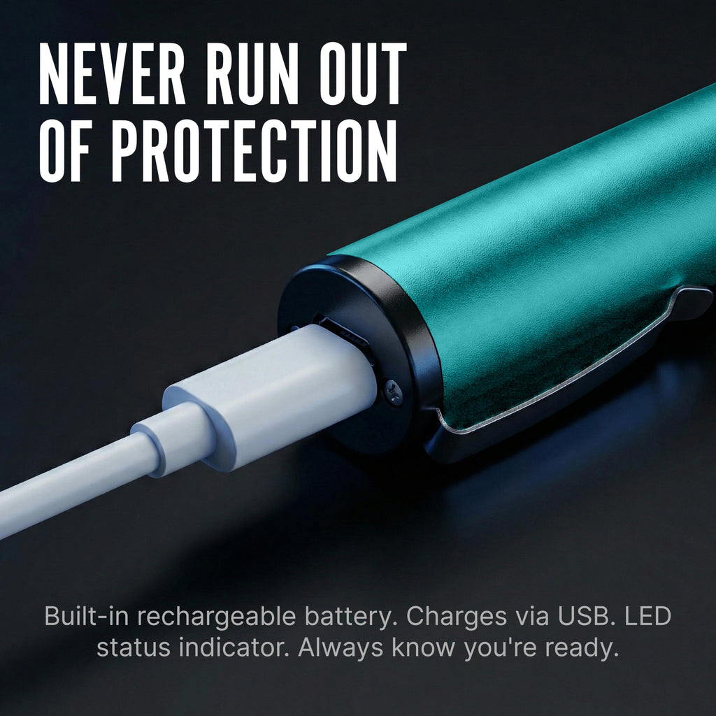 Streetwise Pain Pen 25,000,000 Volts Stun Gun for Self Protection - Tactical Stun Pen for Women and Men, USB Rechargeable, Battery Indicator, Durable Clip, Compact and Concealable for Protection