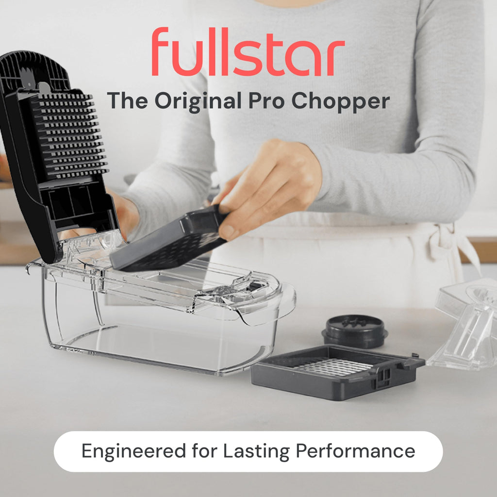 Fullstar The Original Pro Chopper - Vegetable Chopper and Spiralizer, Food Chopper with Container, Fruit Slicer, Kitchen Gadgets & Gifts, Home Essentials (4 in 1, White)