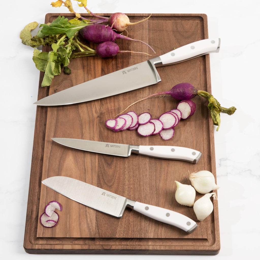 Yatoshi Professional Kitchen Knife Set, 15 Pieces, High Carbon Stainless Steel, Ergonomic Handle