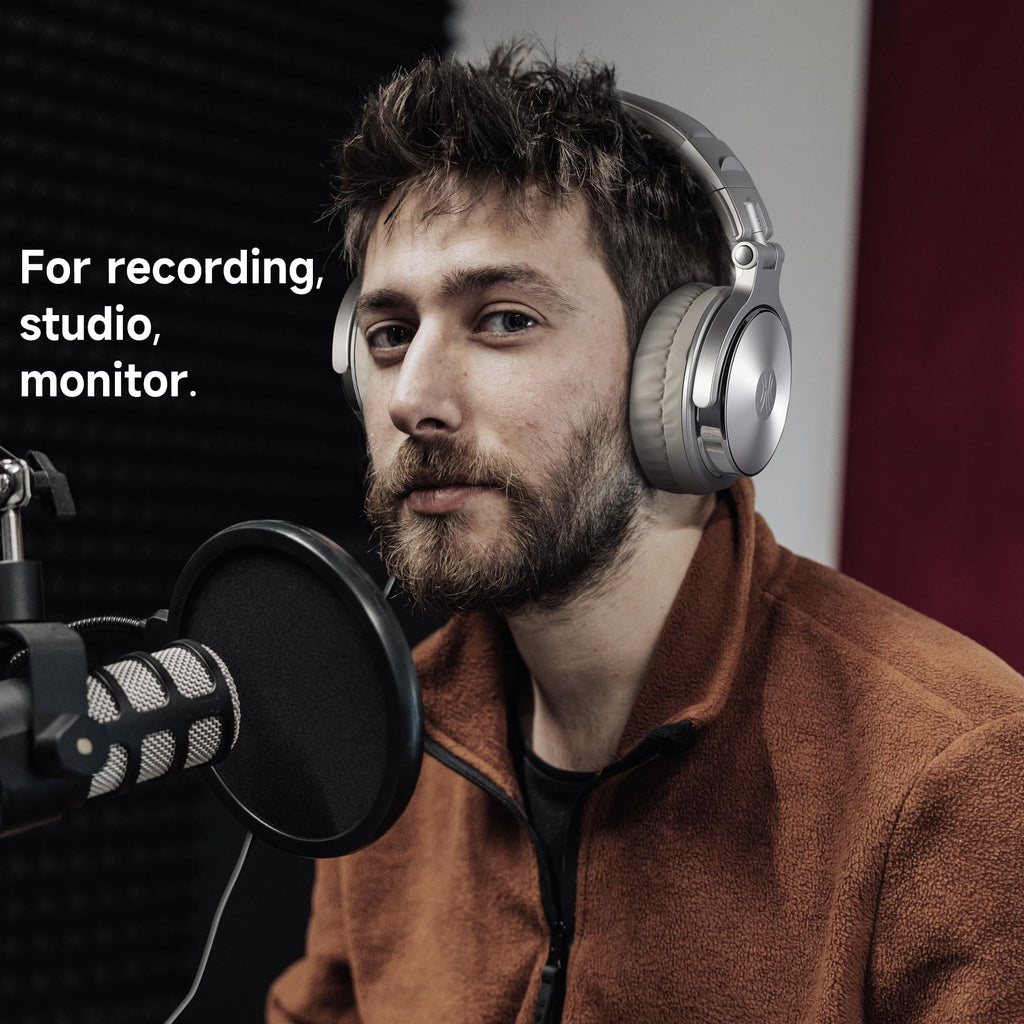 OneOdio Wired Over Ear Headphones Hi-Res Studio Monitor & Mixing DJ Stereo Headsets with 50mm Drivers and 1/4 to 3.5mm Jack for AMP Computer Recording Podcast Keyboard Guitar Laptop - Black