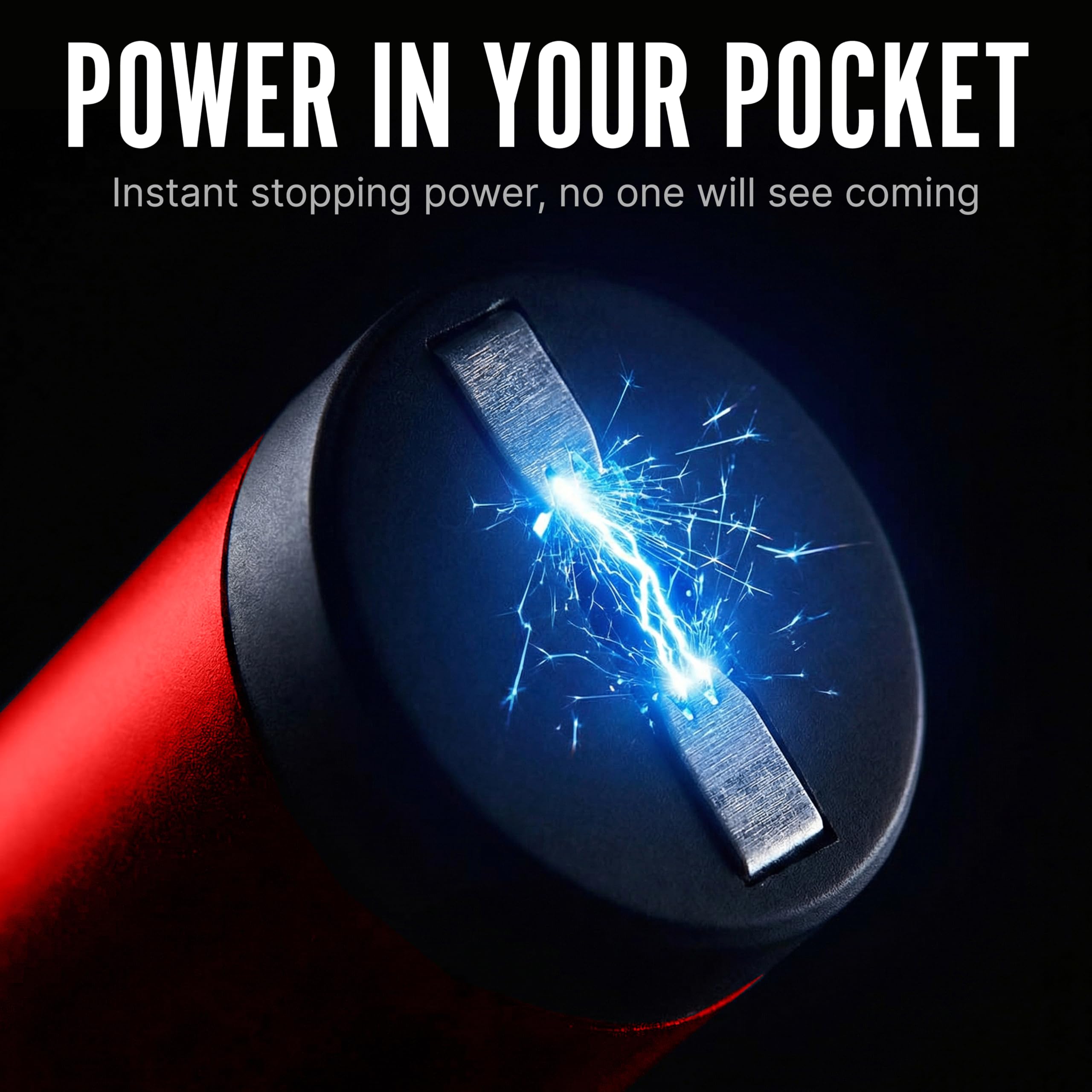 Streetwise Pain Pen 25,000,000 Volts Stun Gun for Self Protection - Tactical Stun Pen for Women and Men, USB Rechargeable, Battery Indicator, Durable Clip, Compact and Concealable for Protection