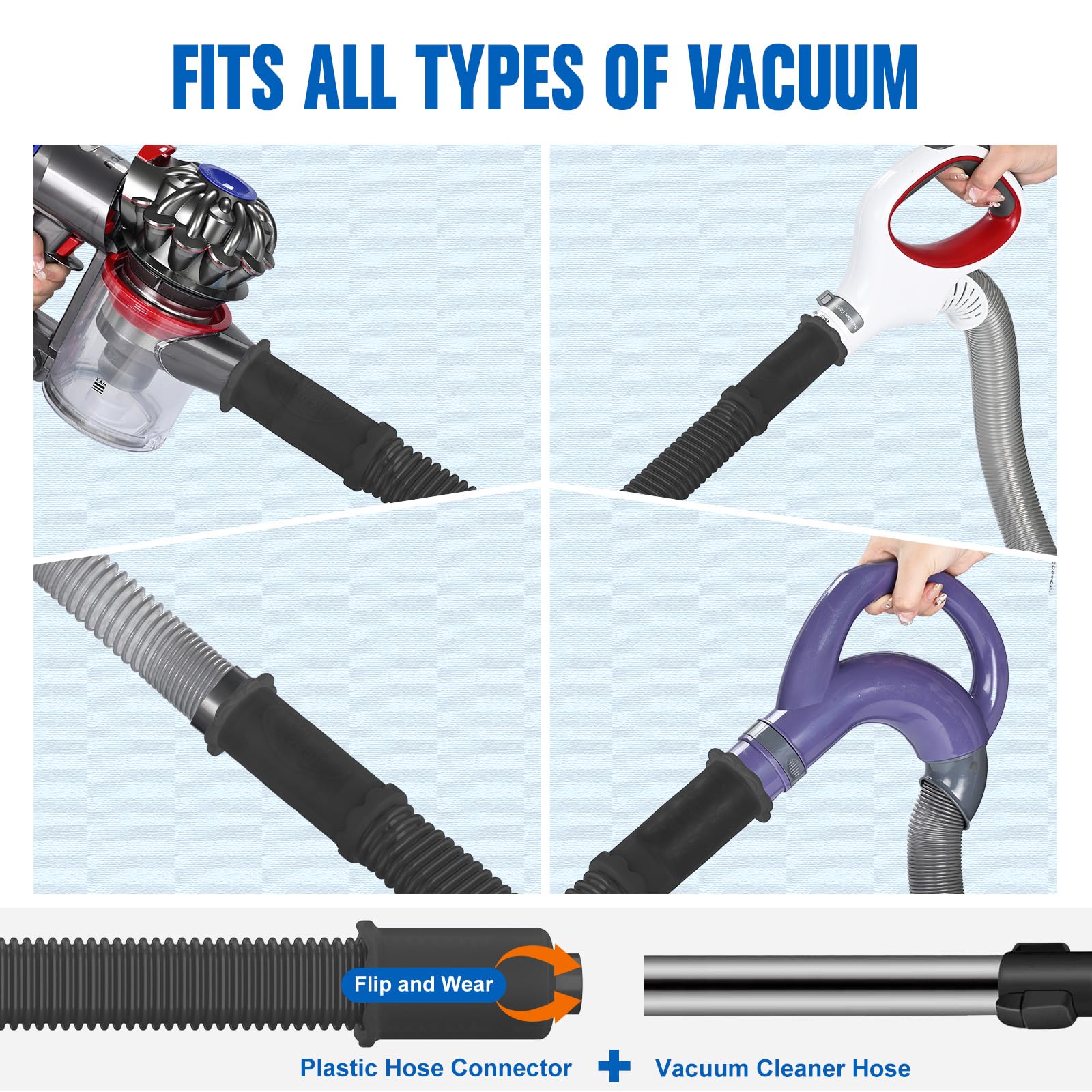 Sealegend Dryer Vent Cleaner Kit Vacuum Hose Attachment Compatible with Most Vacuum Cleaner, Quickly Lint Remover Cleaning Supplies