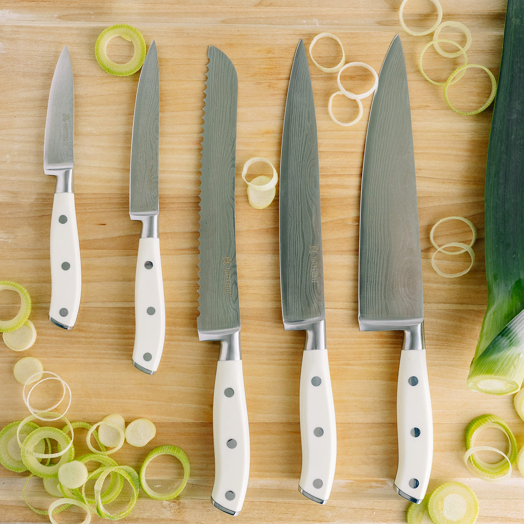 Yatoshi Professional Kitchen Knife Set, 15 Pieces, High Carbon Stainless Steel, Ergonomic Handle