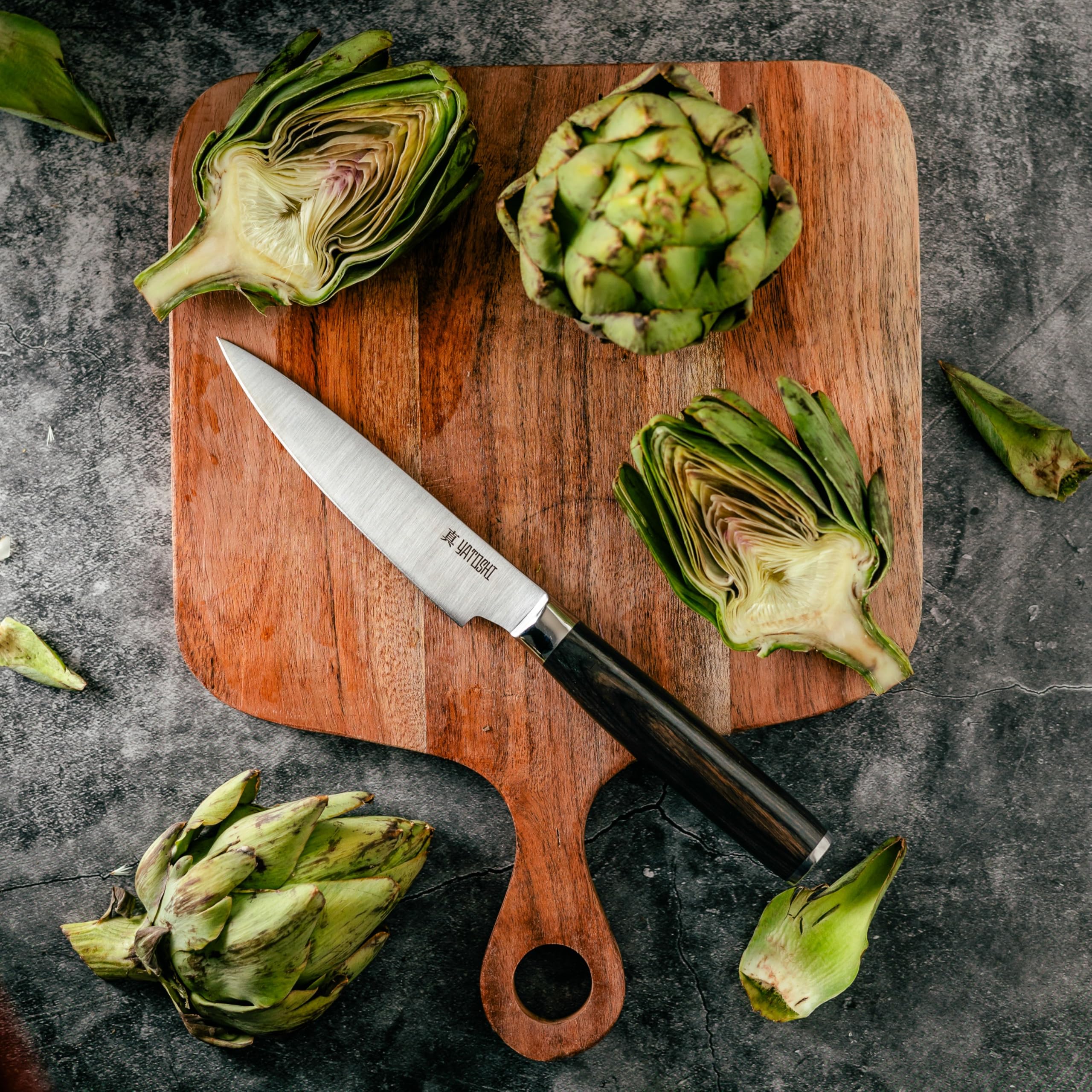 Yatoshi Professional Kitchen Knife Set, 15 Pieces, High Carbon Stainless Steel, Ergonomic Handle