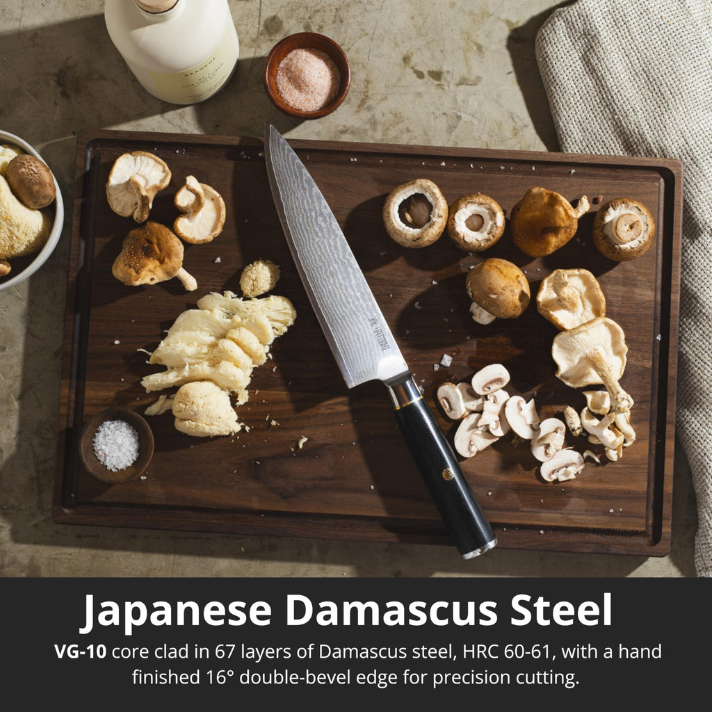 Yatoshi Professional Kitchen Knife Set, 15 Pieces, High Carbon Stainless Steel, Ergonomic Handle