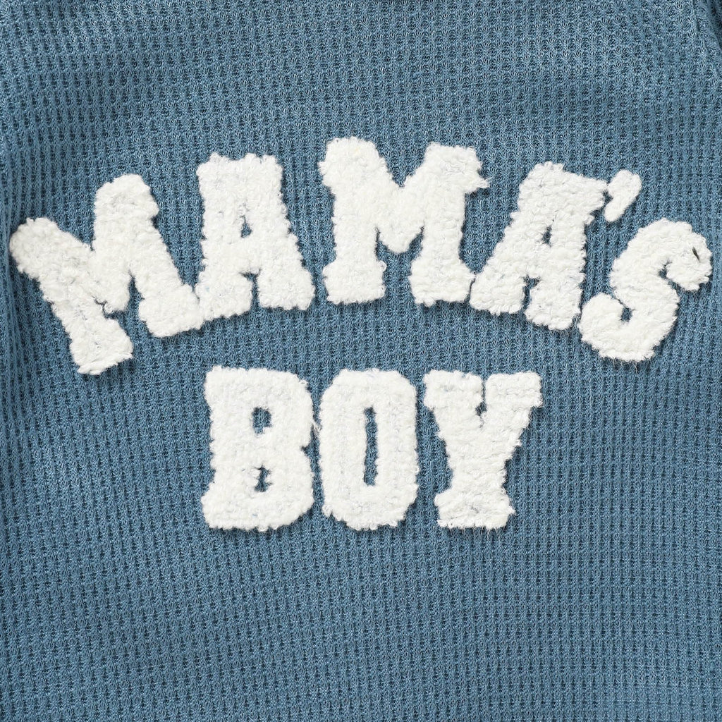 GRNSHTS Newborn Baby Boy Romper Coming Home Outfits Letter Print Bodysuit Jumpsuit+Hat+Gloves 3PCS Clothes Set